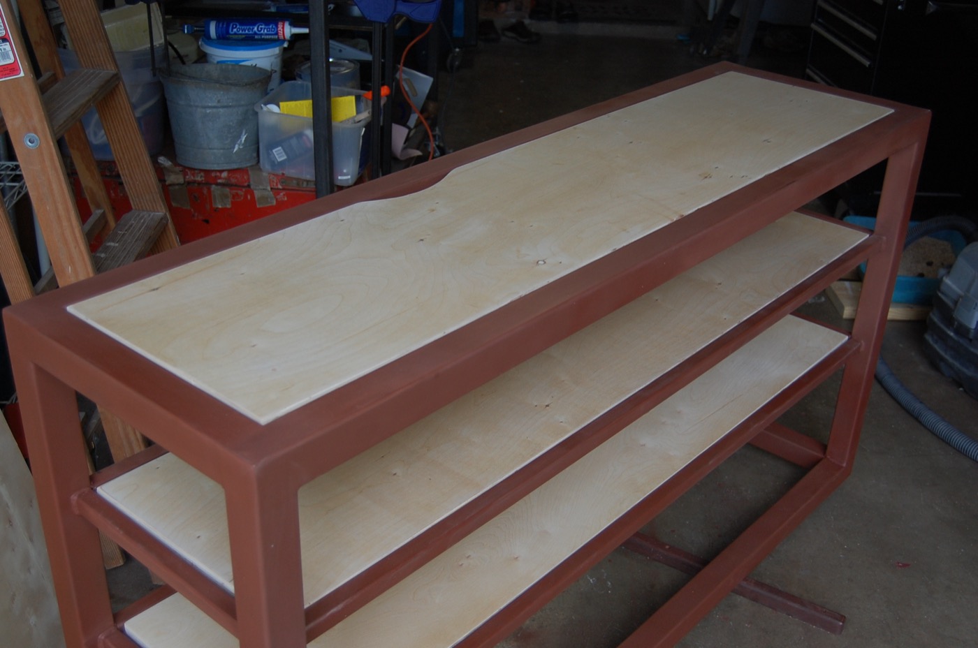 Powder-coat console table