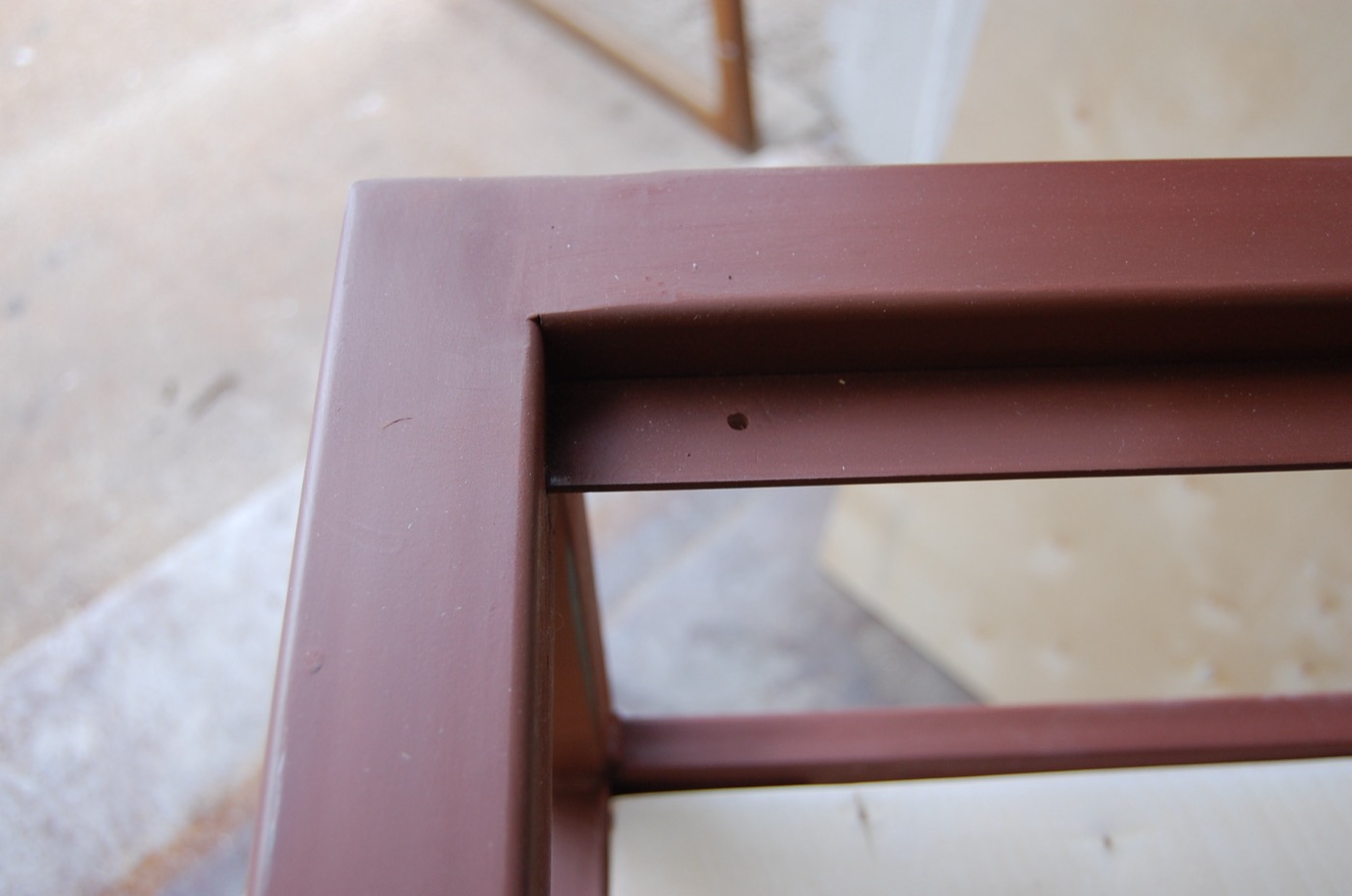 Powder-coat corner joint