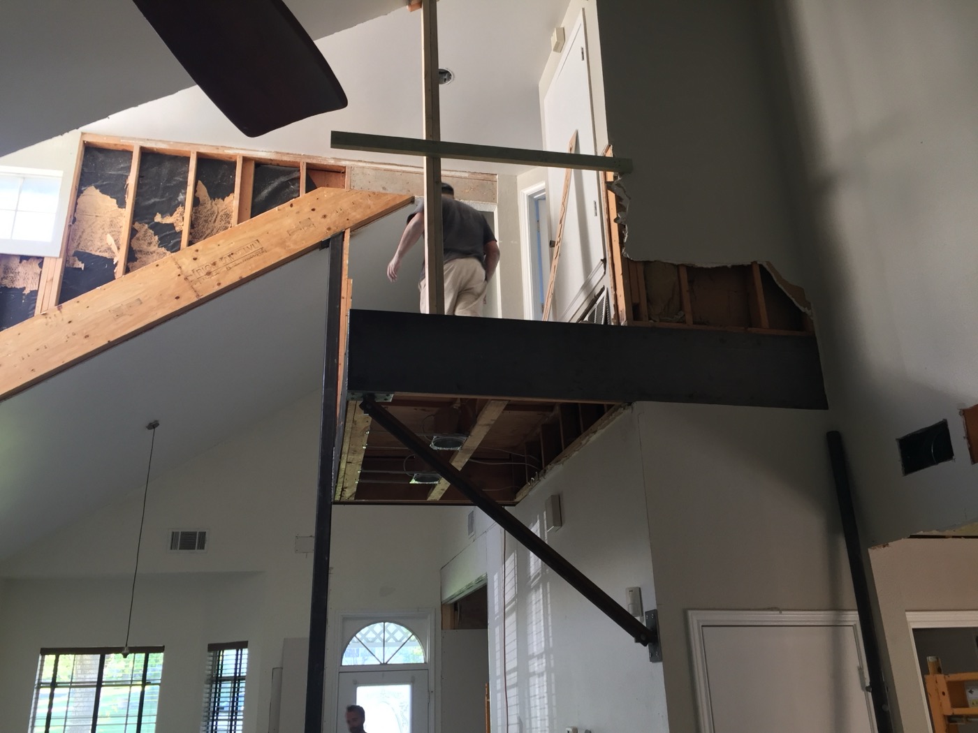 Structural steel beam install