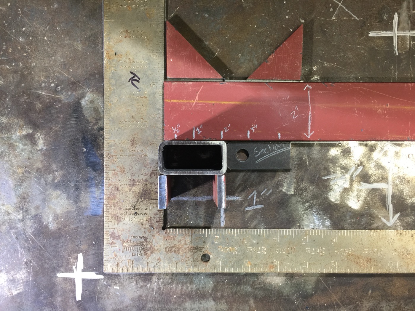 Shop layout, tube in jig